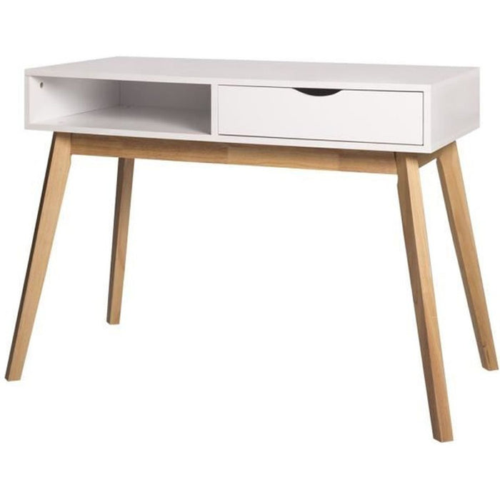office furniture scandinavian style white top and wooden legs