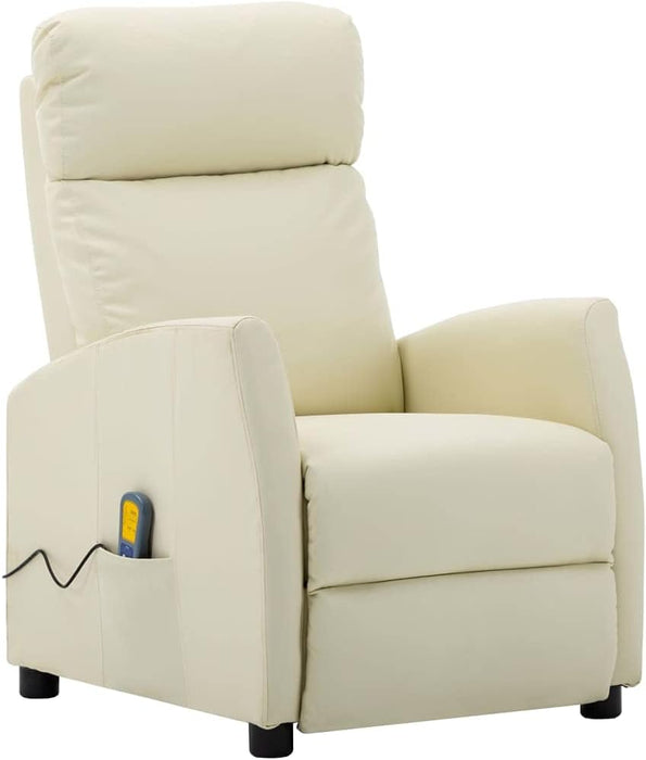 Cream reclining armchair