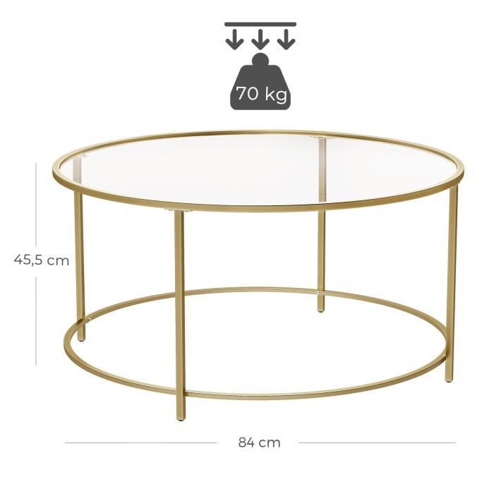 Round Coffee Table - Contemporary Style - Perfect for any Room