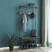 Rustic style cloakroom with Shoe shelf, Bench and Hooks.   Coat Hanger boutique-discount-malta.myshopify.com My Discount Malta
