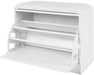 Shoe Cabinet with  white leather seat