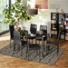 set of 6 table and chairs in black