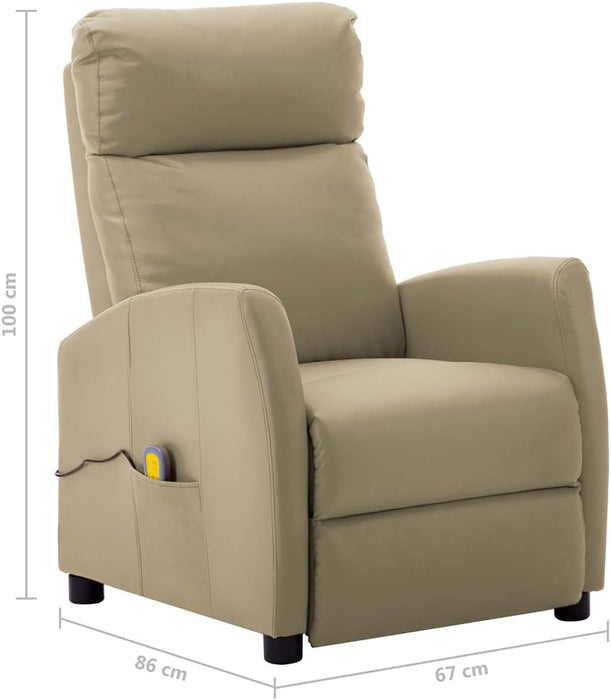Taupe reclining armchair 100cms x 86cms