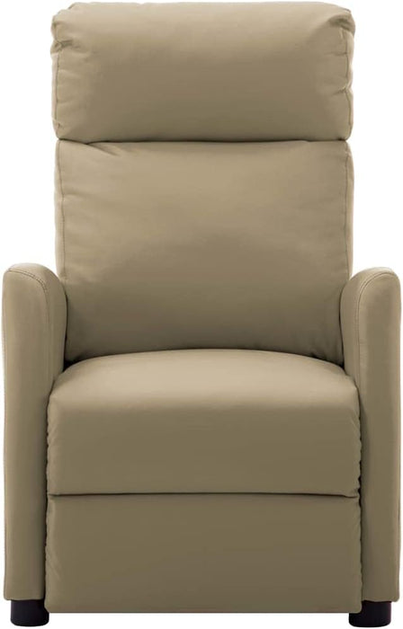 Taupe reclining armchair