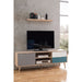 TV Stand 2 open shelves 2 drawers 1 door
