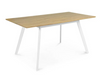 wooden top with white feet