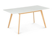 White lacquered top and wooden feet